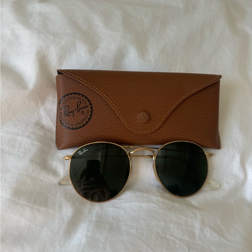 Ray-Ban Gold Frame Sunglasses